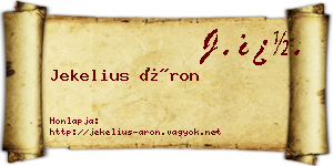 Jekelius Áron névjegykártya